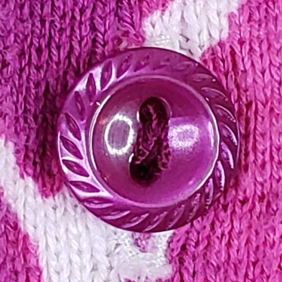 Catherines Cardigan Sweater Women’s Plus Size 4X 30/32W Mermaid Pink Button - Picture 4 of 10